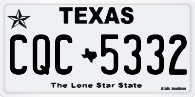 TX license plate CQC5332
