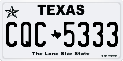TX license plate CQC5333