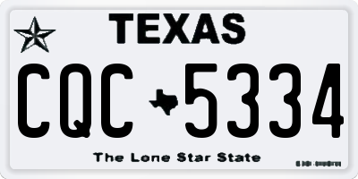 TX license plate CQC5334