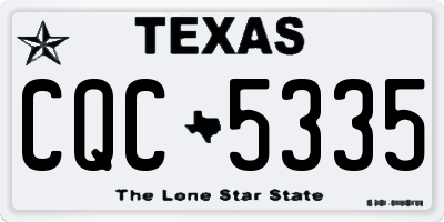 TX license plate CQC5335