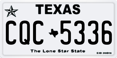 TX license plate CQC5336