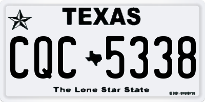TX license plate CQC5338