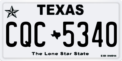 TX license plate CQC5340