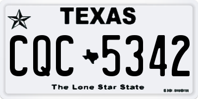 TX license plate CQC5342