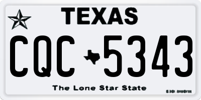 TX license plate CQC5343
