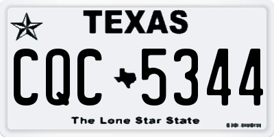 TX license plate CQC5344