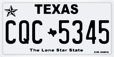 TX license plate CQC5345