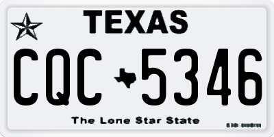 TX license plate CQC5346