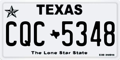 TX license plate CQC5348