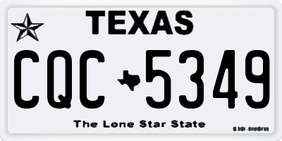 TX license plate CQC5349