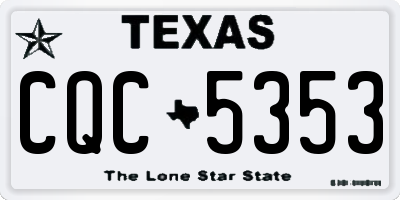 TX license plate CQC5353