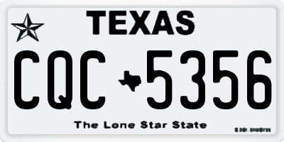 TX license plate CQC5356