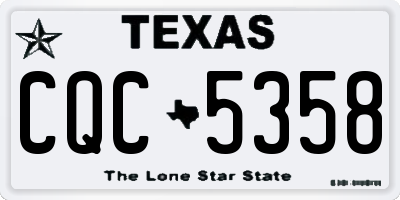TX license plate CQC5358