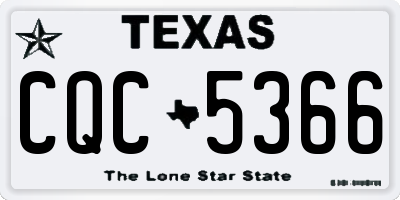 TX license plate CQC5366