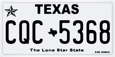 TX license plate CQC5368