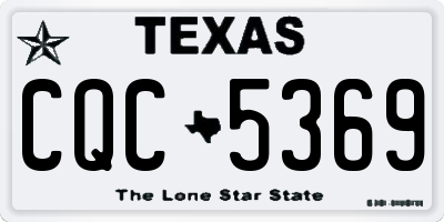 TX license plate CQC5369