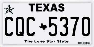 TX license plate CQC5370