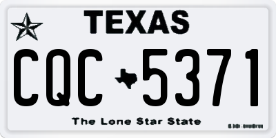 TX license plate CQC5371