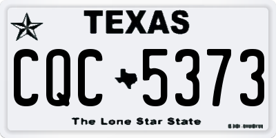 TX license plate CQC5373