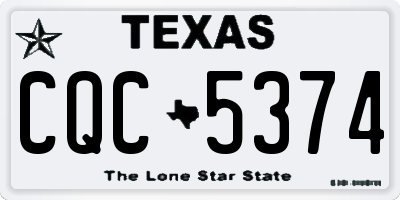 TX license plate CQC5374