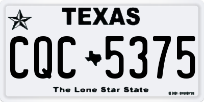 TX license plate CQC5375