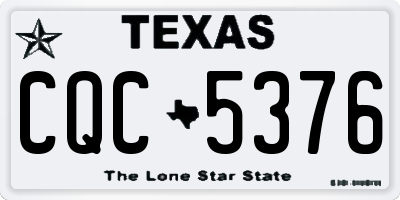 TX license plate CQC5376