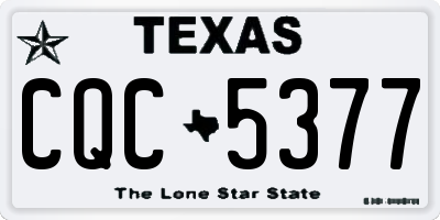 TX license plate CQC5377
