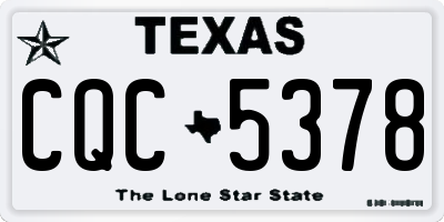 TX license plate CQC5378