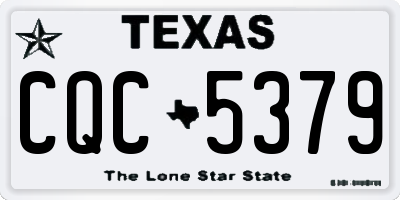 TX license plate CQC5379