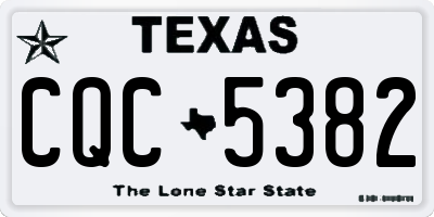 TX license plate CQC5382