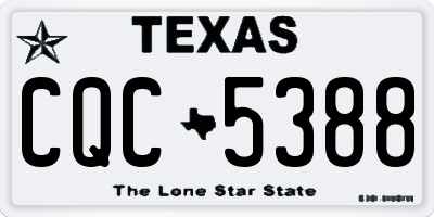 TX license plate CQC5388