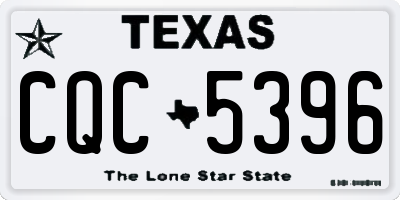 TX license plate CQC5396