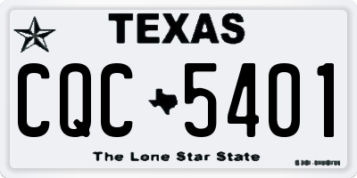 TX license plate CQC5401