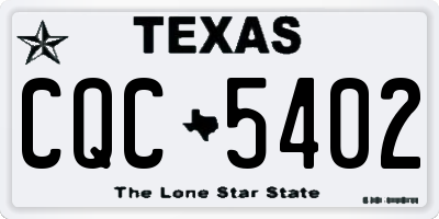 TX license plate CQC5402