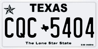 TX license plate CQC5404