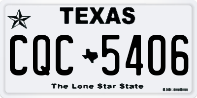 TX license plate CQC5406