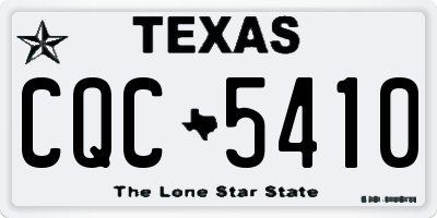 TX license plate CQC5410