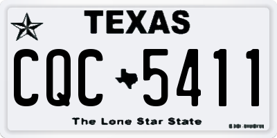 TX license plate CQC5411