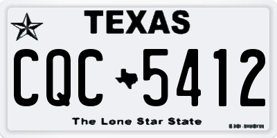 TX license plate CQC5412