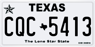 TX license plate CQC5413