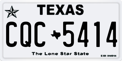 TX license plate CQC5414