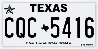 TX license plate CQC5416