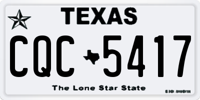 TX license plate CQC5417