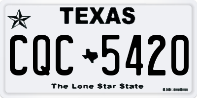 TX license plate CQC5420