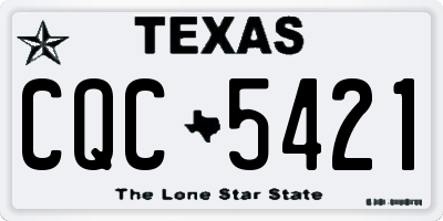 TX license plate CQC5421