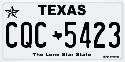 TX license plate CQC5423