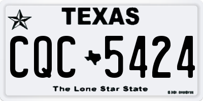 TX license plate CQC5424