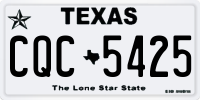 TX license plate CQC5425