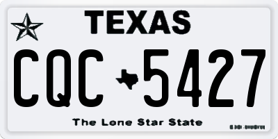 TX license plate CQC5427