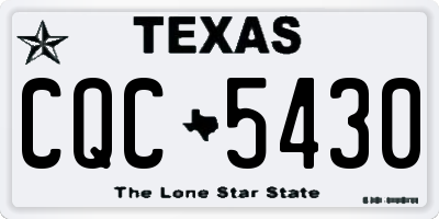 TX license plate CQC5430